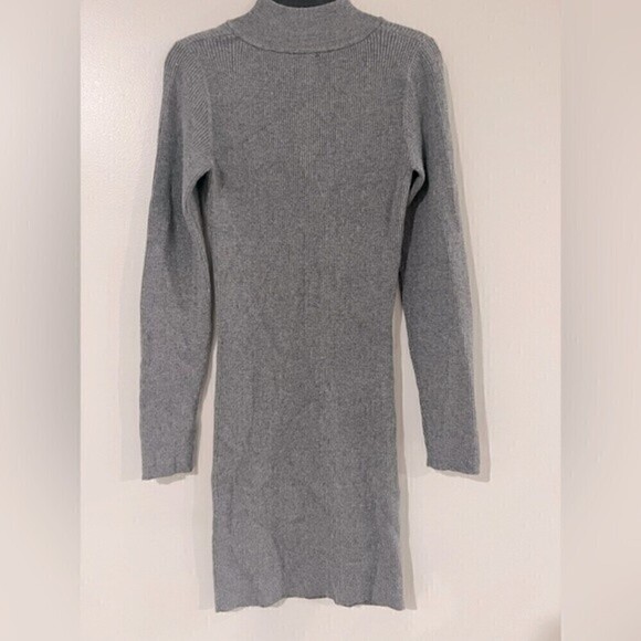 HIPPIE ROSE
Juniors' Quarter-Zip Sweater Dress Grey size S - Picture 5 of 6